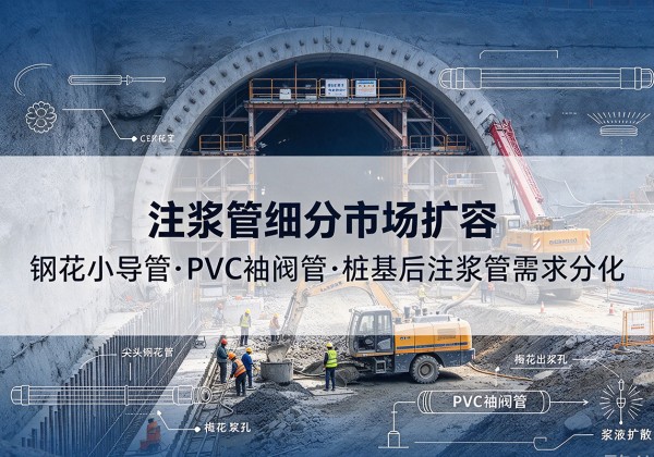 怀仁注浆管细分市场扩容，隧道钢花小导管、PVC 袖阀管、桩基后注浆管需求分化
